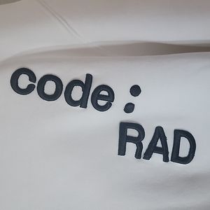 White code rad hoodie sweater